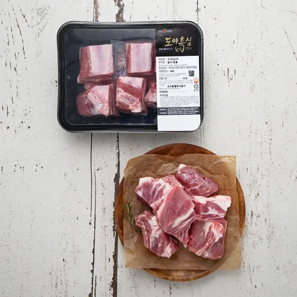 도드람한돈 도야흑심팩 갈비 찜용 (냉장), 600g, 1팩