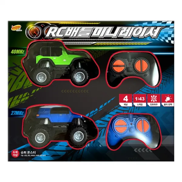 인터토이 Rc 배틀 미니레이서 혼합색상