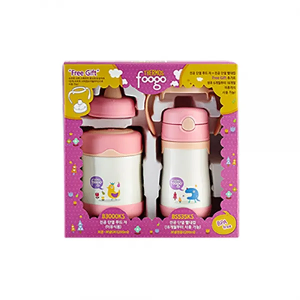 신푸고 빨대컵 290ml + 푸드자 290ml + 소프트시피컵 유니트 + 양손잡이 핸들 세트, 핑크, 1개