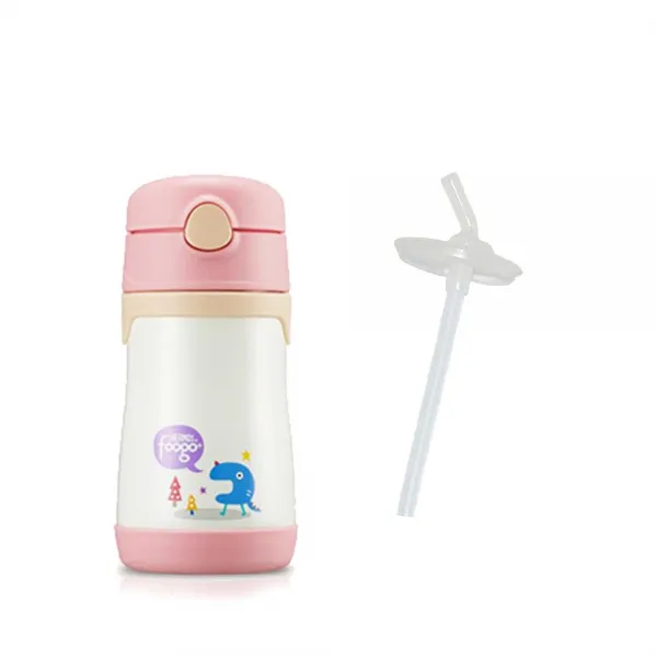 신푸고 빨대컵 290ml + 리필빨대 세트, 핑크, 1세트
