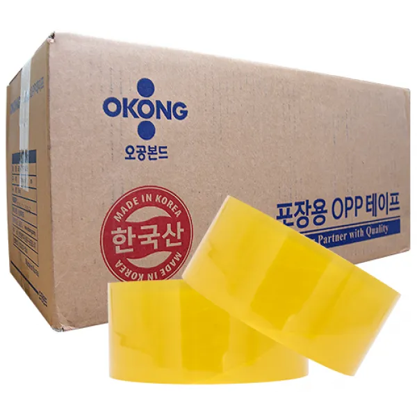 오공 중포장 OPP 국내산 아크릴타입 투명 박스테이프 48mm x 65m, 투명, 40개