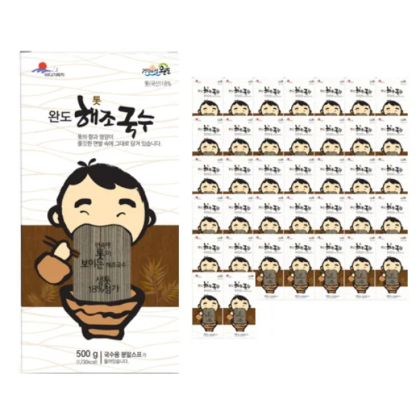 완도 톳 해조 국수 500g + 스프 12g x 5p, 38세트