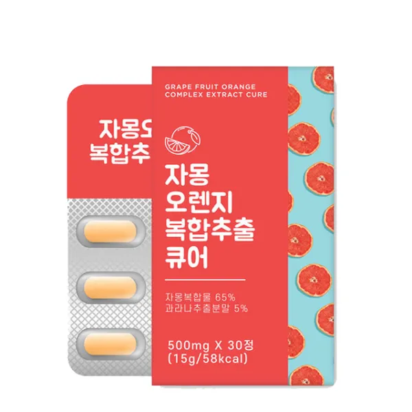 조은약초 자몽 오렌지 복합추출 큐어, 30정, 1개