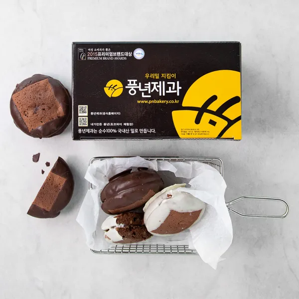 풍년제과 우리밀 초코파이 오리지널 3입 + 화이트 3입, 1세트