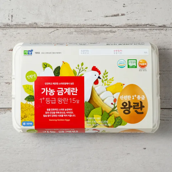 무항생제 인증 가농 금계란 1+등급 왕란 1020g 1개