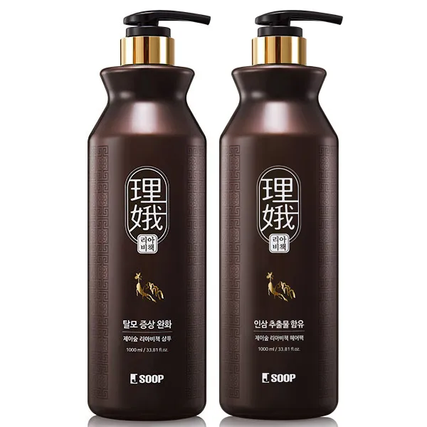 제이숲 리아비책 샴푸 1000ml + 헤어팩 1000ml, 1세트