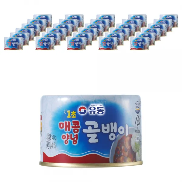 유동 1초 매콤양념 골뱅이, 140g, 48개