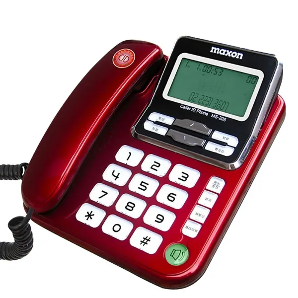 맥슨 발신자표시 유선전화기 와인 Ms 205