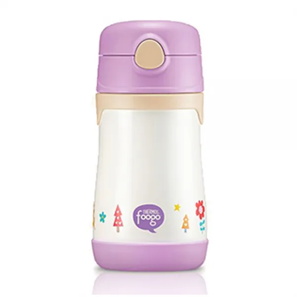 써모스 푸고 빨대컵 290ml, 퍼플, 1개