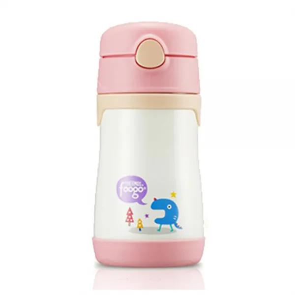 써모스 푸고 빨대컵 290ml, 핑크, 1개
