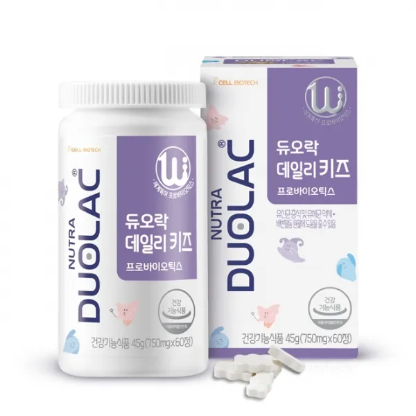듀오락 데일리 키즈 프로바이오틱스 유산균 60정 1개