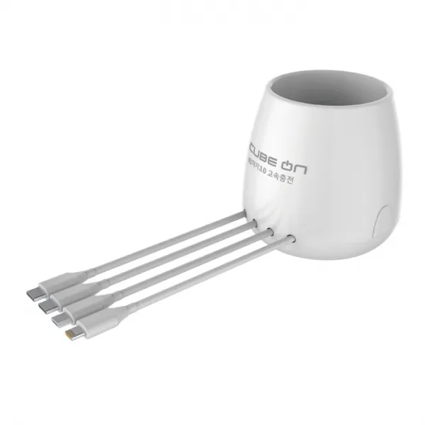 큐브온 수납형 올 퀵 고속충전기 화이트 1개