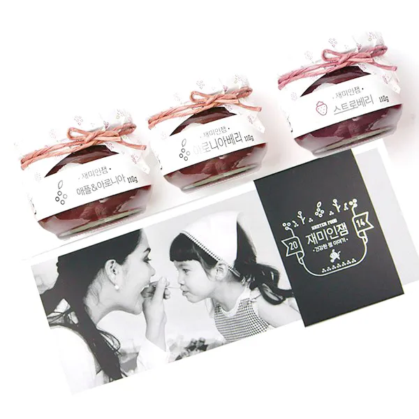 무설탕 수제잼 세트 1호 아로니아베리 110g + 애플 앤 아로니아베리 110g + 스트로베리 110g, 1세트