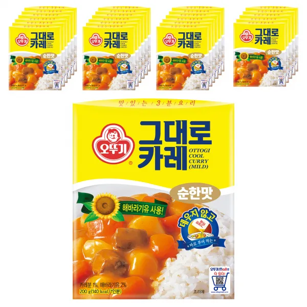 오뚜기 그대로카레 순한맛, 200g, 24개