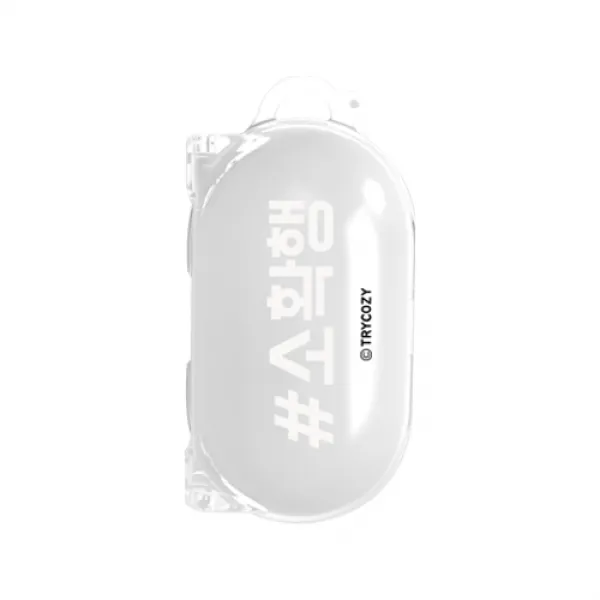 트라이코지 디자인 신조어 갤럭시 버즈 & 버즈플러스 호환 클리어 케이스, 단일상품, 소확행