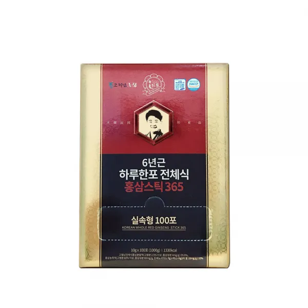 고철남홍삼 짜먹는 6년근 하루한포 전체식 홍삼스틱365 실속형 10g X 100p + 쇼핑백 100개