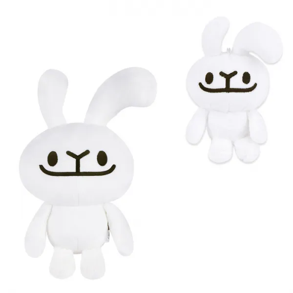 바글바글하토씨 캐릭터 봉제인형 25cm + 마스코트인형 13cm, 화이트