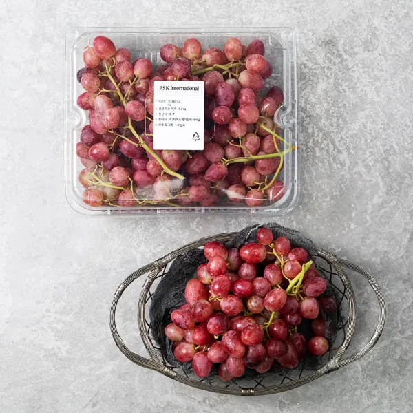 프리미엄 핑크펄 포도, 1.2kg, 1팩