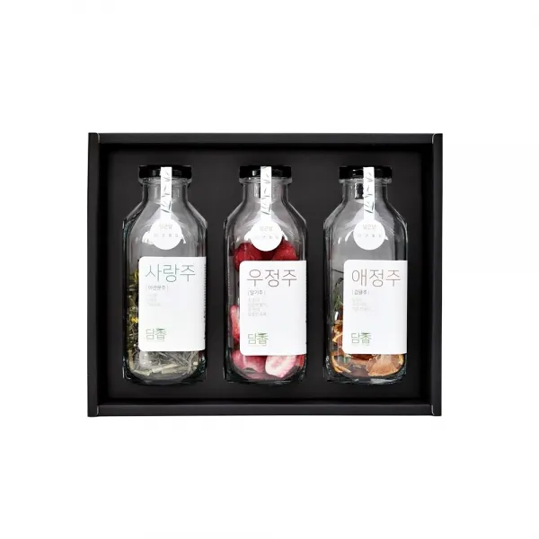 꿈에그린농장 담향 담금주 키트 2호 + 쇼핑백 선물세트 야관문 23g + 딸기 19g + 감귤 16g 1세트