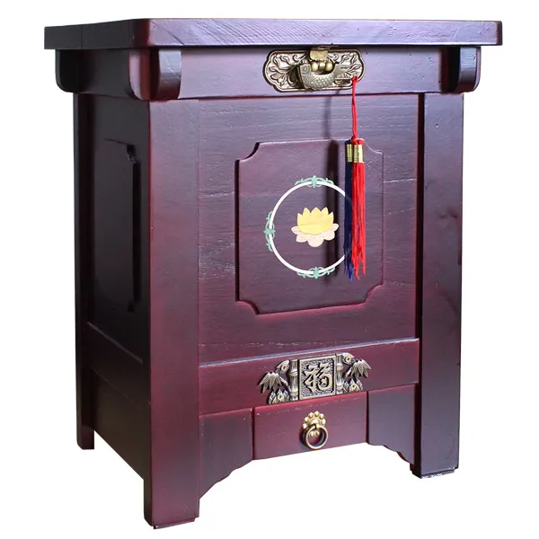 토이파파 오동나무 상감 원목뒤주 쌀통 20kg, 혼합색상