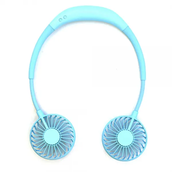 테르톤 LED 넥 밴드형 듀얼 BLDC 선풍기, TF-2118B, 블루