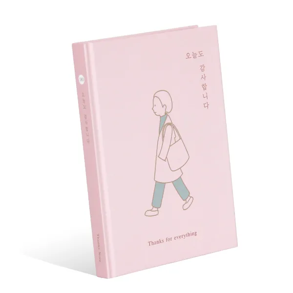인디고 자문자답 감사노트 오늘도 감사합니다 양장 일기장, 핑크, 1개