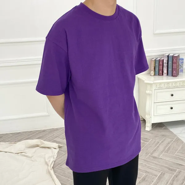 오티디 남녀공용 오버핏 무지 반팔 티셔츠