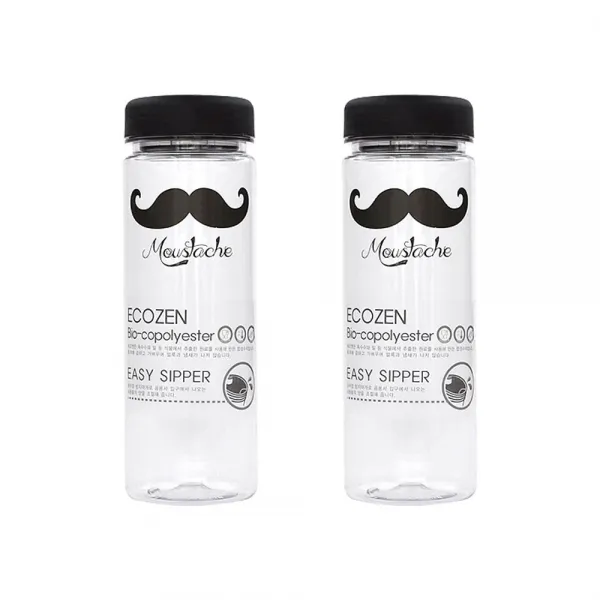 키친유 슬림 보틀 콧수염 2p, 혼합색상, 500ml
