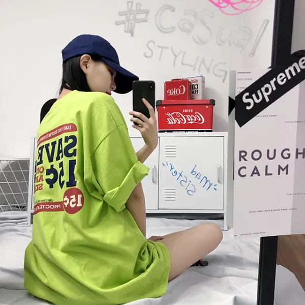 매드시스터 세이브 오버핏 여성 반팔 티셔츠