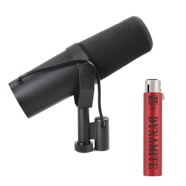 SHURE SM7B 다이나믹 마이크 + sE DM1 Dynamite 인라인 마이크 프리앰프, 단일상품