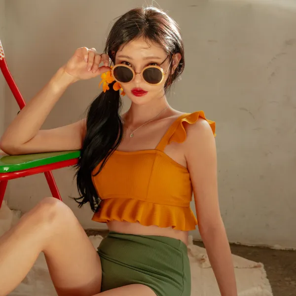 벤디스 여성용 미카엘 하이웨스트 러블리 프릴 비키니 F353