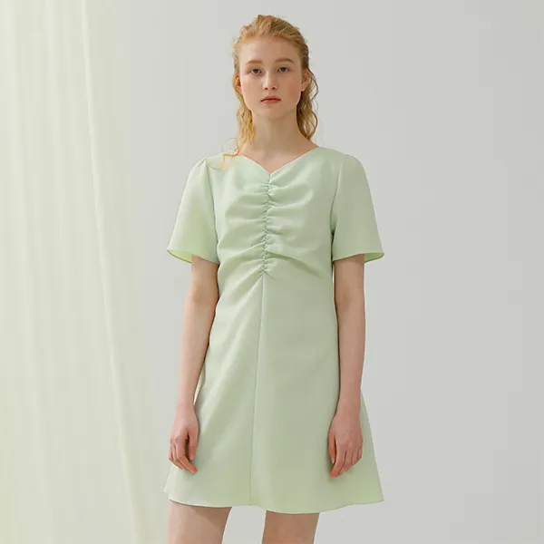 어몽 A V SHIRRING DRESS