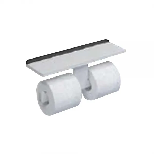 바스앤바스 마사 인조대리석 욕실 이중휴지걸이 MS-322BWP, 블랙 + 화이트펄, 1개