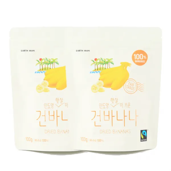 어스맨 인도양 무설탕 건바나나, 100g, 2개