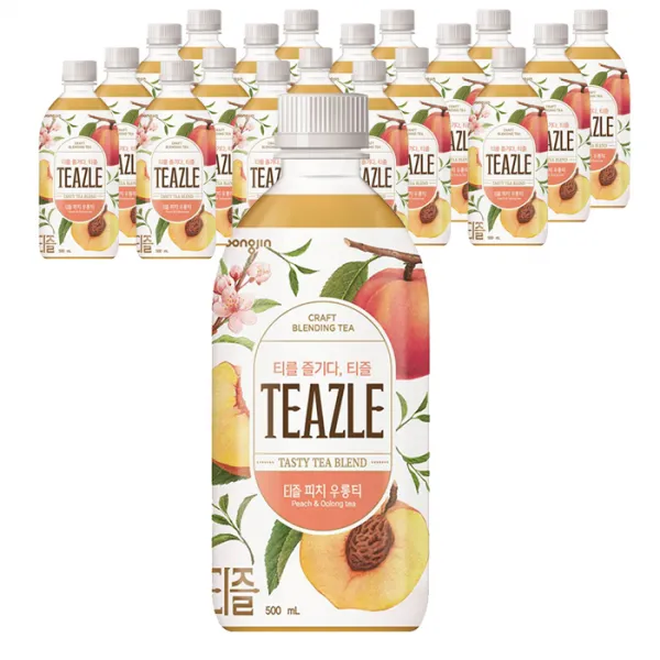 웅진 티즐 피치 우롱티 500ml 20개
