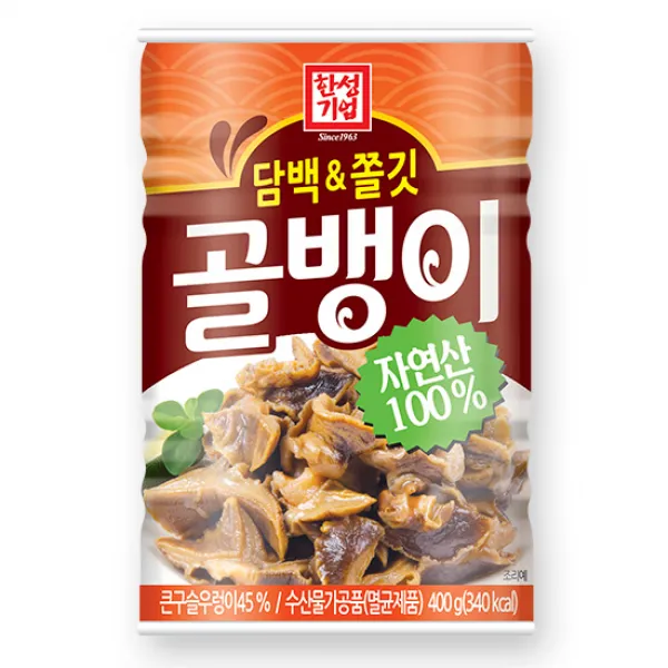한성기업 담백쫄깃 자연산 골뱅이 통조림 400g 1개