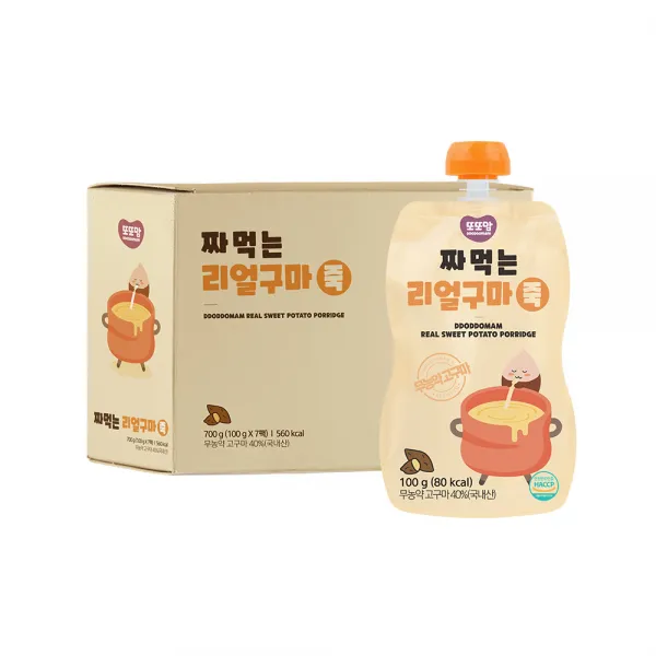 또또맘 짜먹는 리얼구마죽 100g 고구마맛 7개
