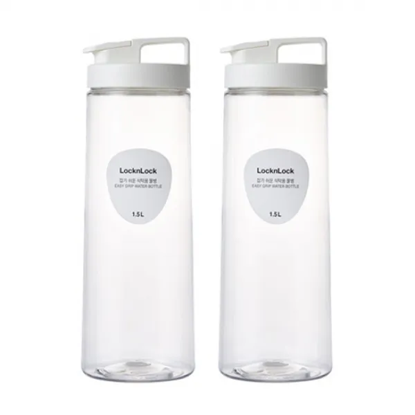 락앤락 몸체에 홈이 있어 잡기 쉬운 식탁용 물병 HAP814WS2 2p, 화이트, 1.5L