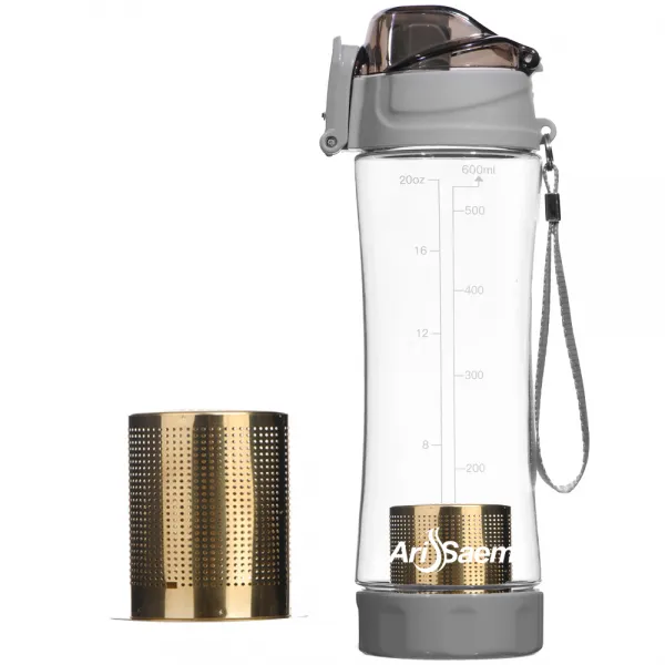 아리샘 휴대용 수소수 생성 티타늄 물병, 혼합색상, 600ml