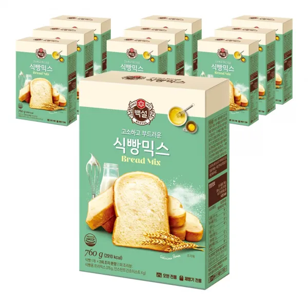 백설 식빵 믹스, 760g, 10개