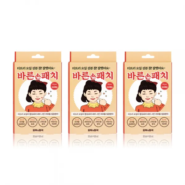 피부의정석 바른손패치 스팟패치 100개입 3개