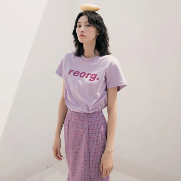 리올그 여성용 PRINTING 반팔 티셔츠