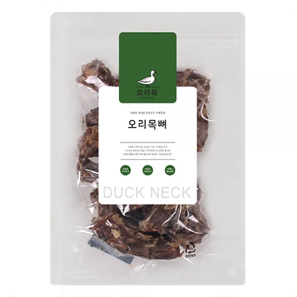 아우성 오리집 강아지 수제간식 300g, 오리목뼈, 1개