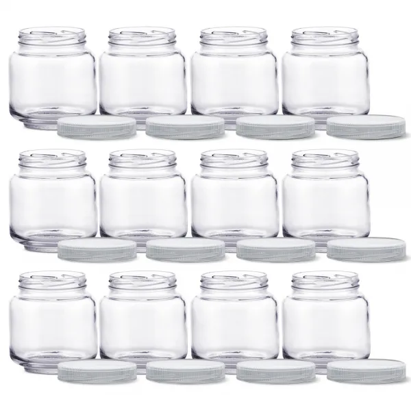 Mirkorea Pp캡 W 잼병 낮은형 1000 Fw1000g 800ml 12개