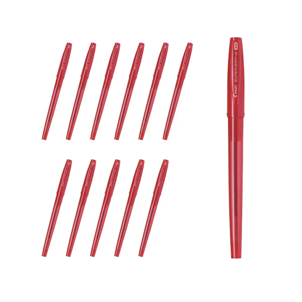 파이롯트 슈퍼그립g 캡식 유성볼펜 1.6mm Bps Gg Xb 레드 12개