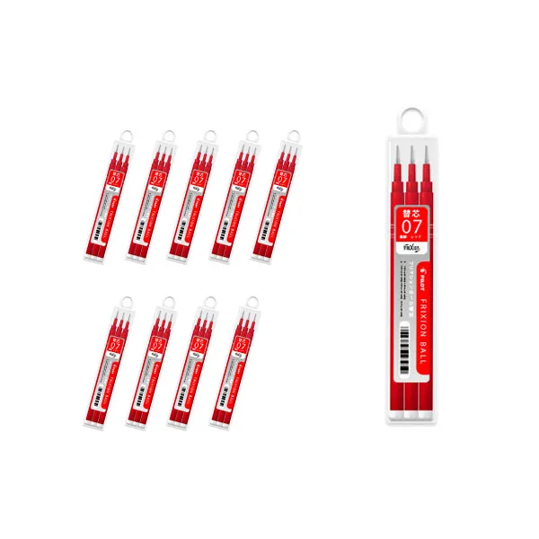 파이롯트 프릭션 노크전용 리필심 0.7mm 3p Lfbkrf30f R 레드 10개