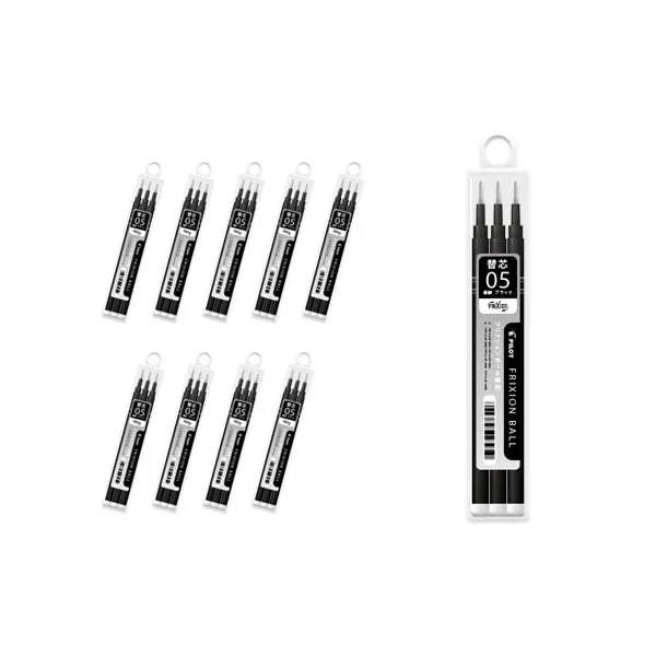 파이롯트 프릭션 노크전용 리필심 0.5mm 3p Lfbkrf30ef B 블랙 10개