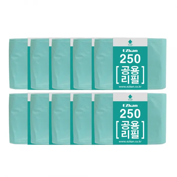 이지캔 16L 20L 21L 공용 리필 봉투 250, 10개, 20L