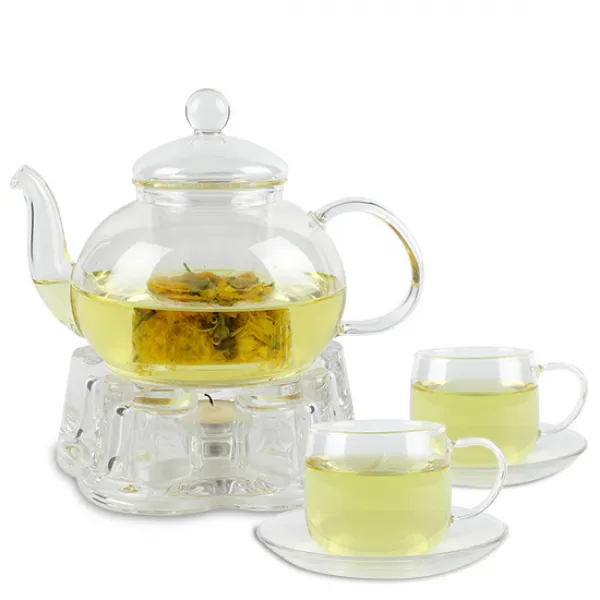 코맥 유리티포트 T3 800ml + 티워머 대 T5 + 유리찻잔 T6 200ml x 2p 세트, +티워머(대)+유리찻잔200ml(2조)-T3/T5/T6