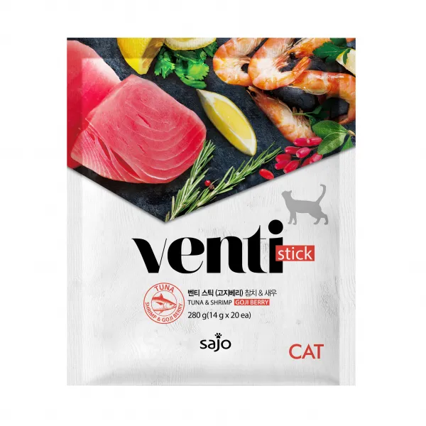 사조동아원 벤티 스틱 고양이 간식 14g 참치 + 새우 혼합맛 20개